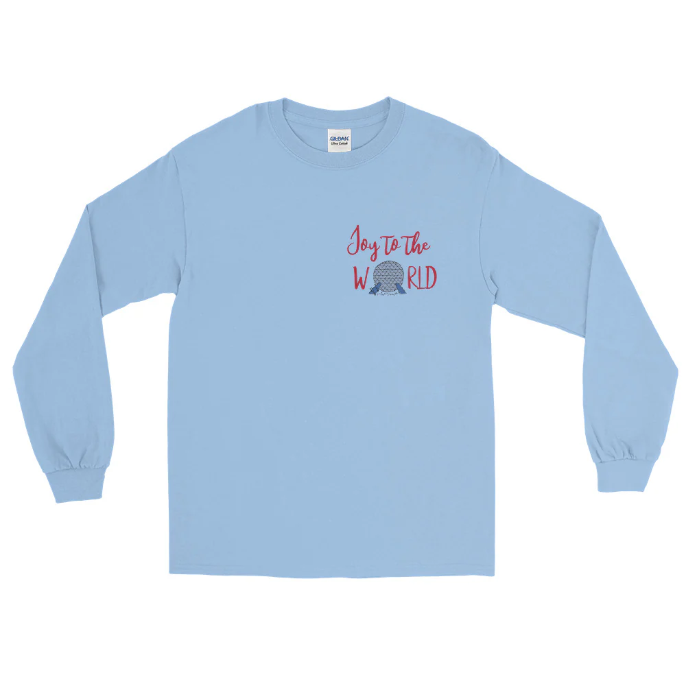 Epcot Holiday Long Sleeve Joy to the World Showcase Christmas Men__ Long Sleeve Shirt