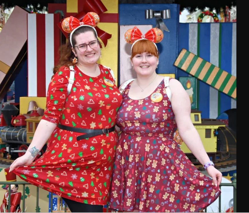 Gingerbread Mickey and Minnie Christmas Crop Top Gingerbread Disney Holiday Crop Top- Maroon