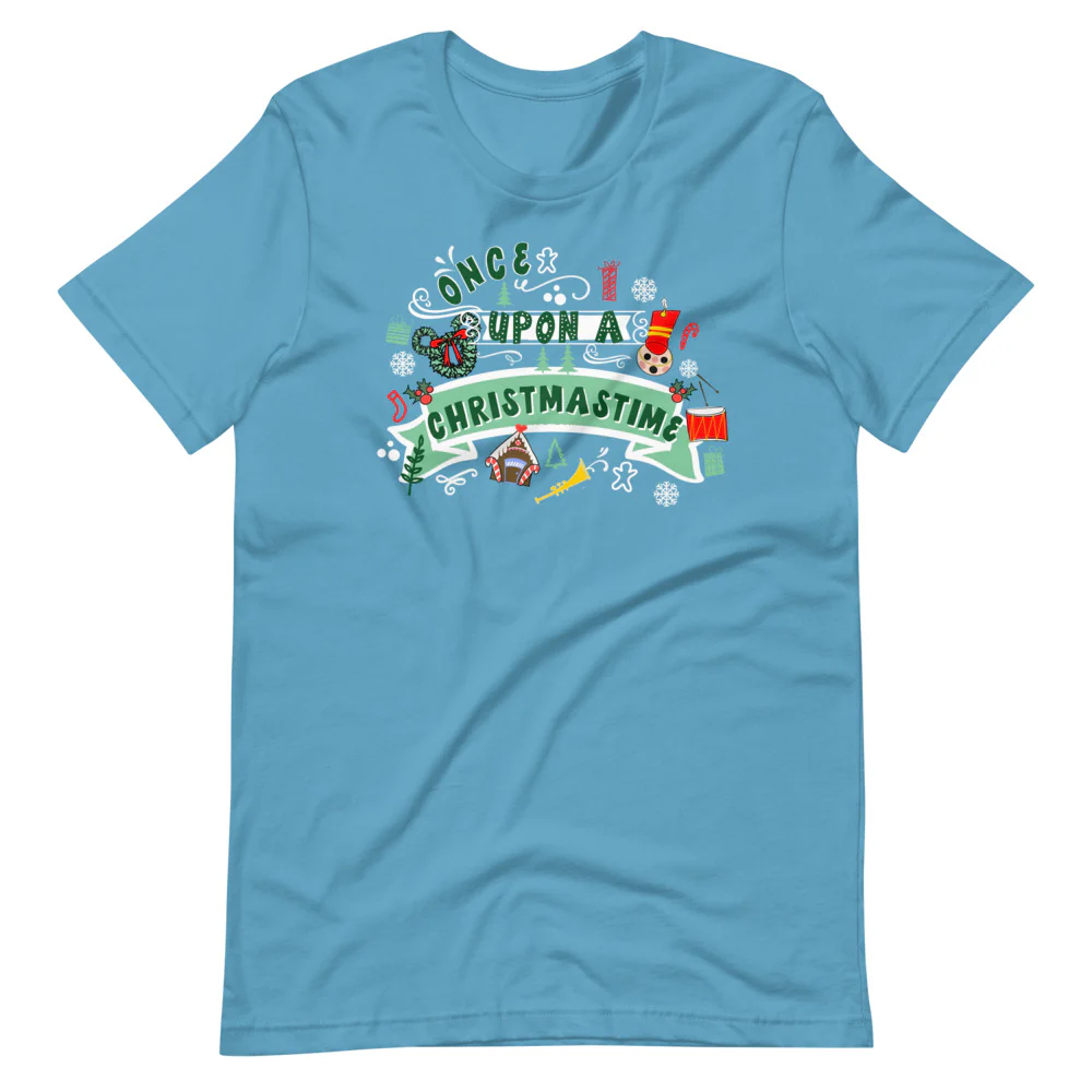 Disney Christmas T-Shirt Once Upon a Christmastime Holiday Short-Sleeve Unisex T-Shirt