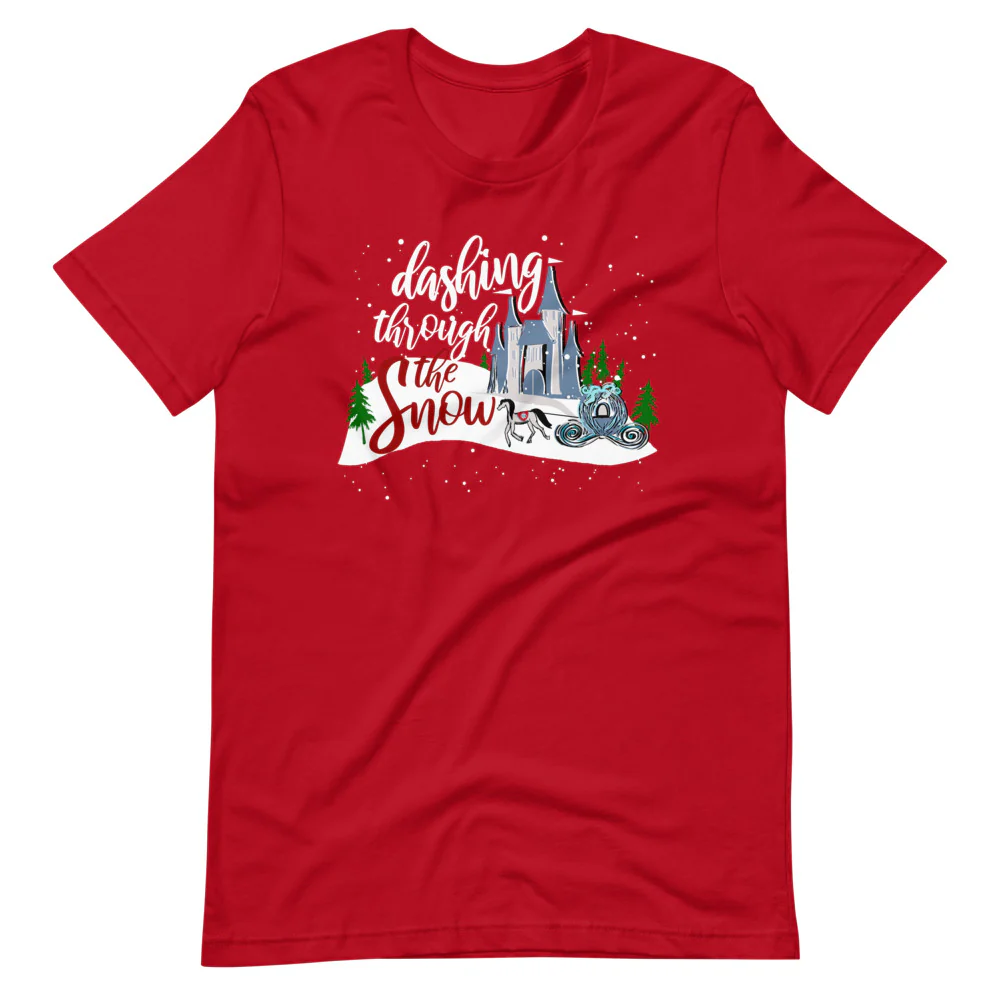 Cinderella Christmas Dashing Through the Snow Disney T-Shirt