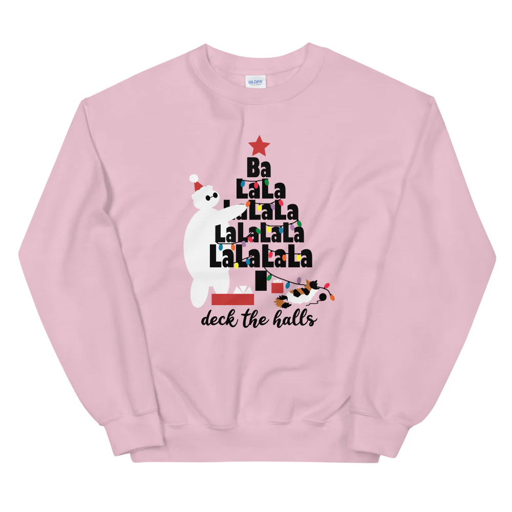 Baymax Disney Christmas Sweatshirt Christmas Tree with Furry Baby Unisex Sweatshirt