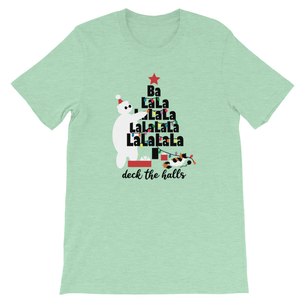 Baymax Disney Christmas T-Shirt. Christmas Tree with Furry Baby