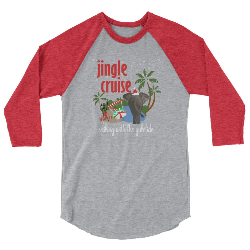 Jingle Cruise Elephant Raglan Disney Christmas Raglan