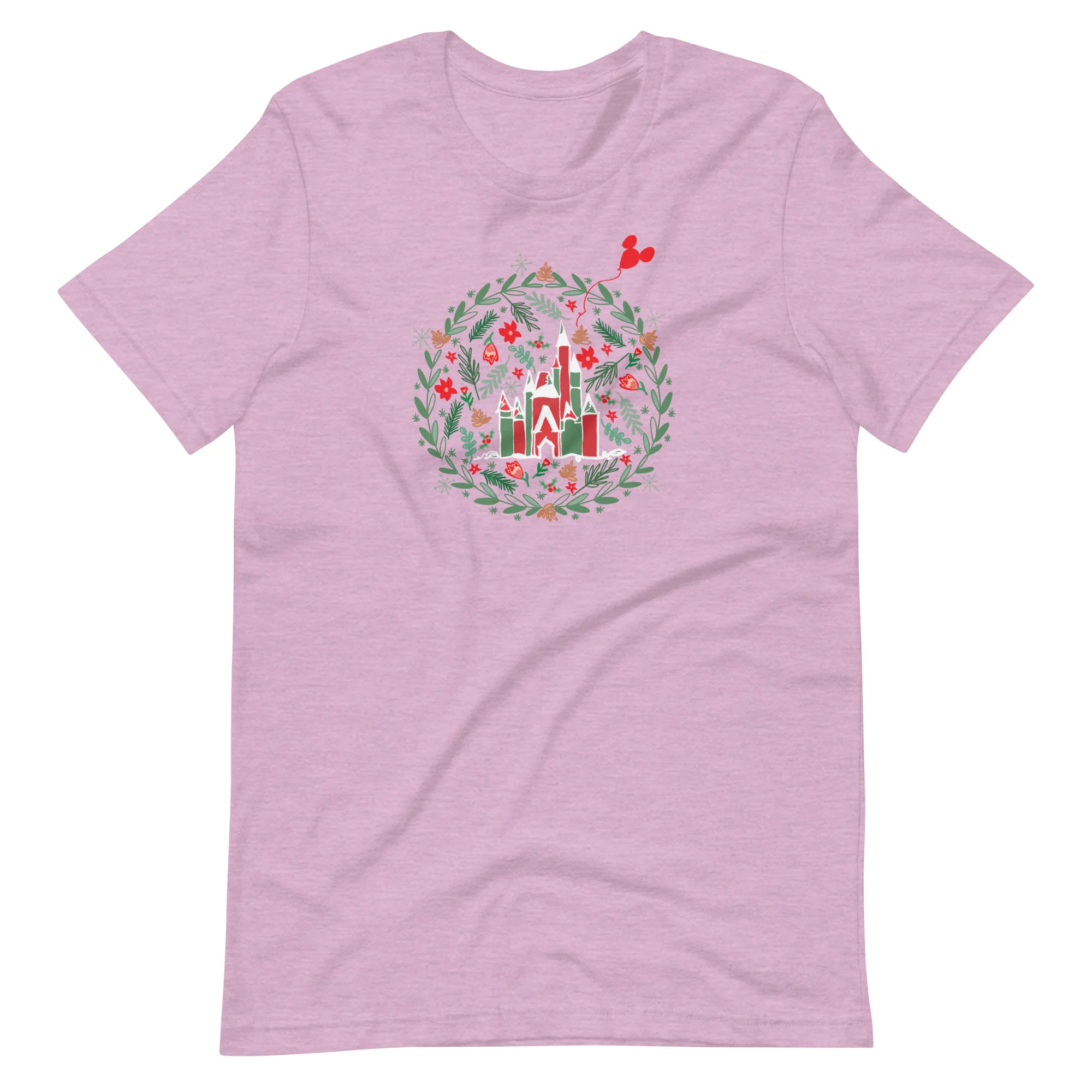 Cinderella's Castle Christmas T-Shirt Christmas Garden Disney Holiday T-Shirt
