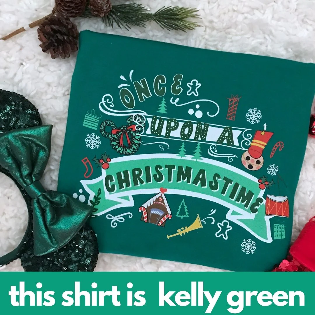 Disney Christmas T-Shirt Once Upon a Christmastime Holiday Short-Sleeve Unisex T-Shirt