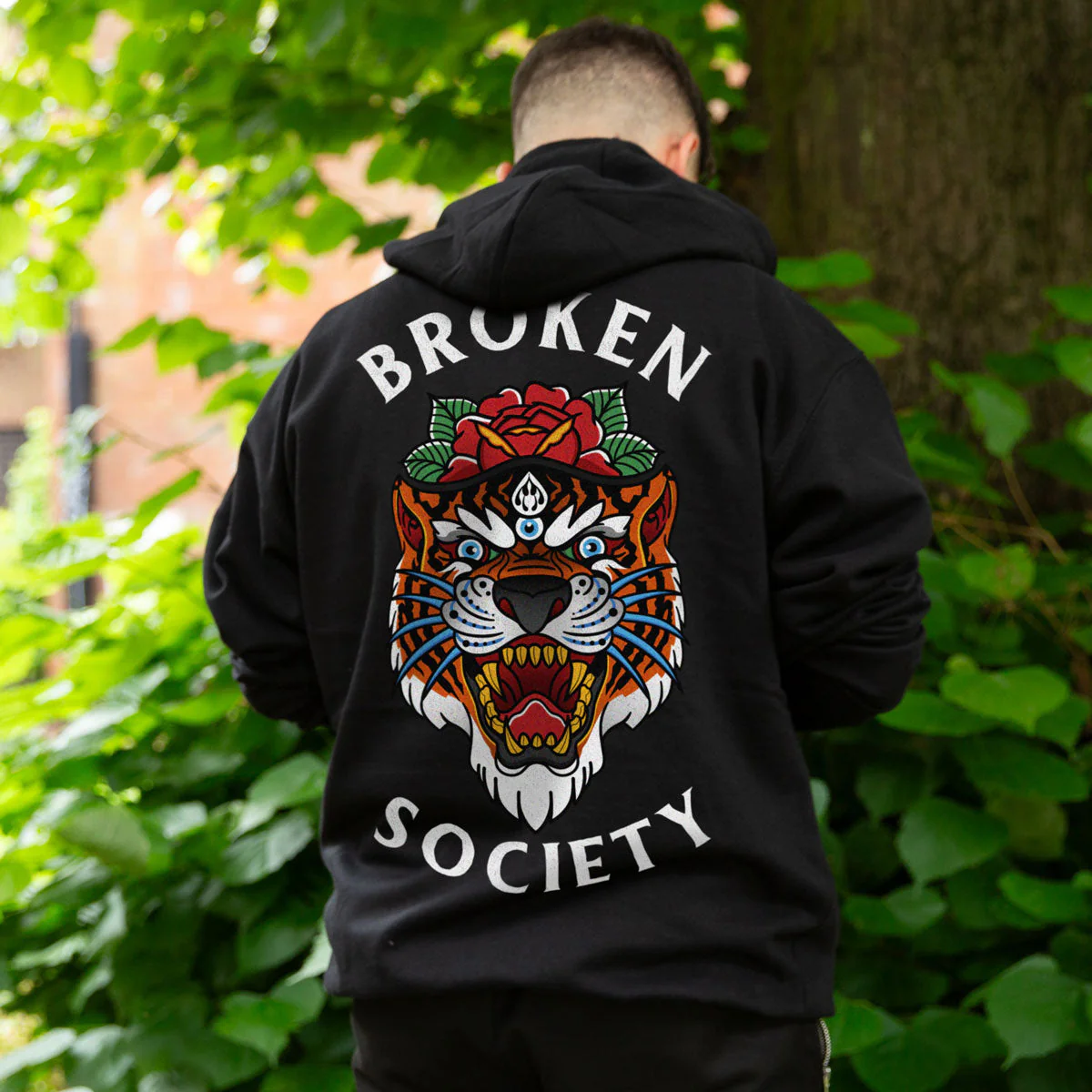 Tiger Rose Kapuzenpullover (Unisex)
