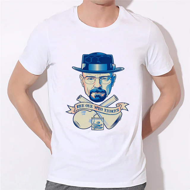 Fashion Breaking Bad T Shirts Men Heisenberg  Hombre Men Tee Shirt Tops Sleeve boy T-shirts 43N-4#