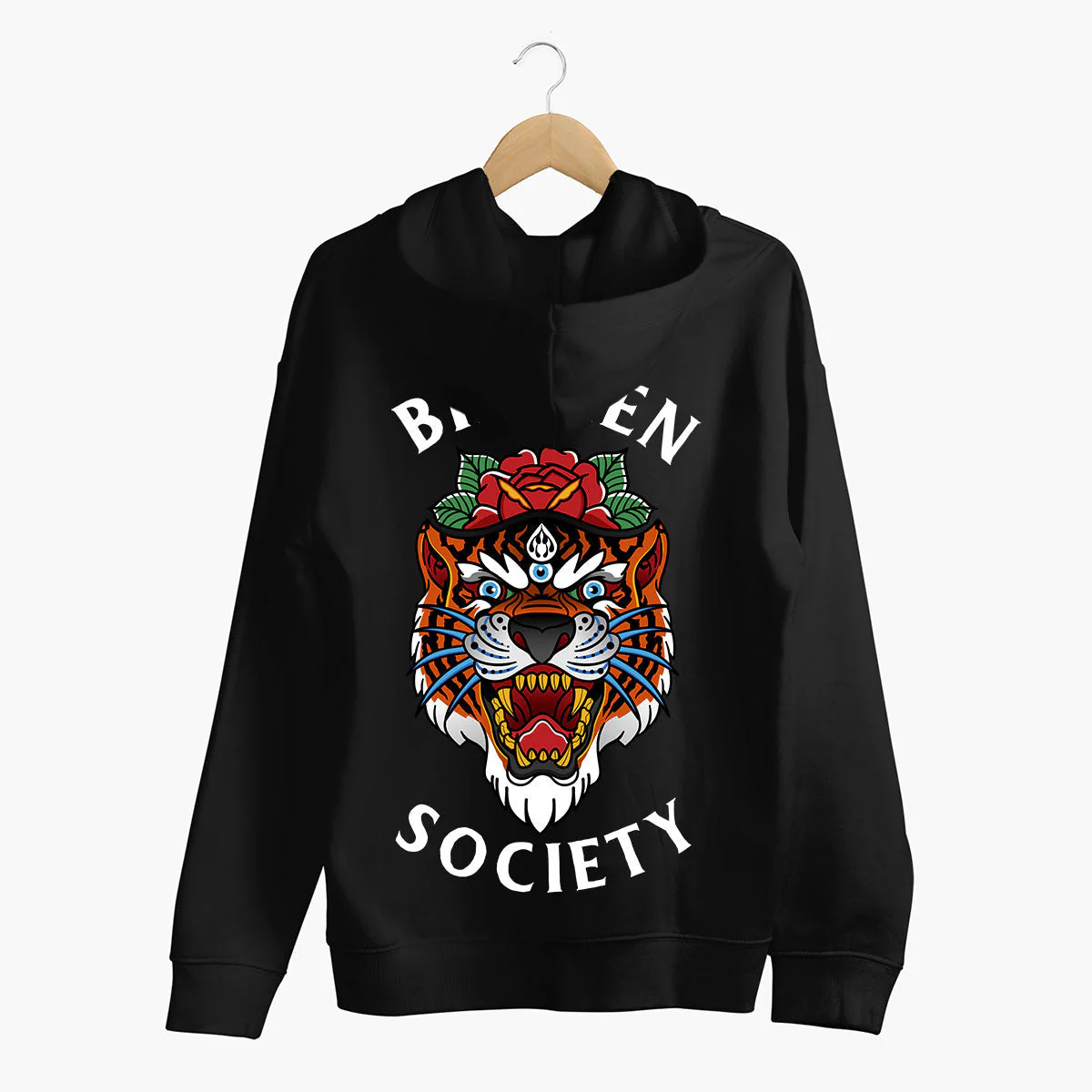 Tiger Rose Kapuzenpullover (Unisex)