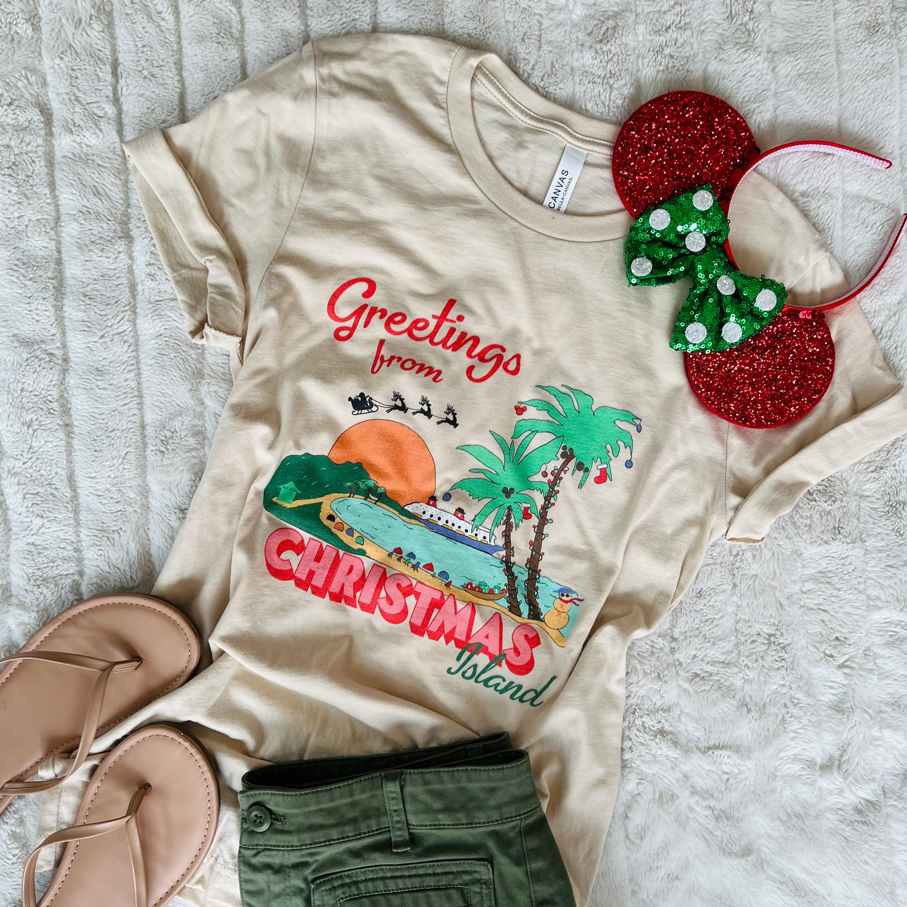 Castaway Cay Christmas Island Disney Cruise Line Very Merrytime Unisex t-shirt