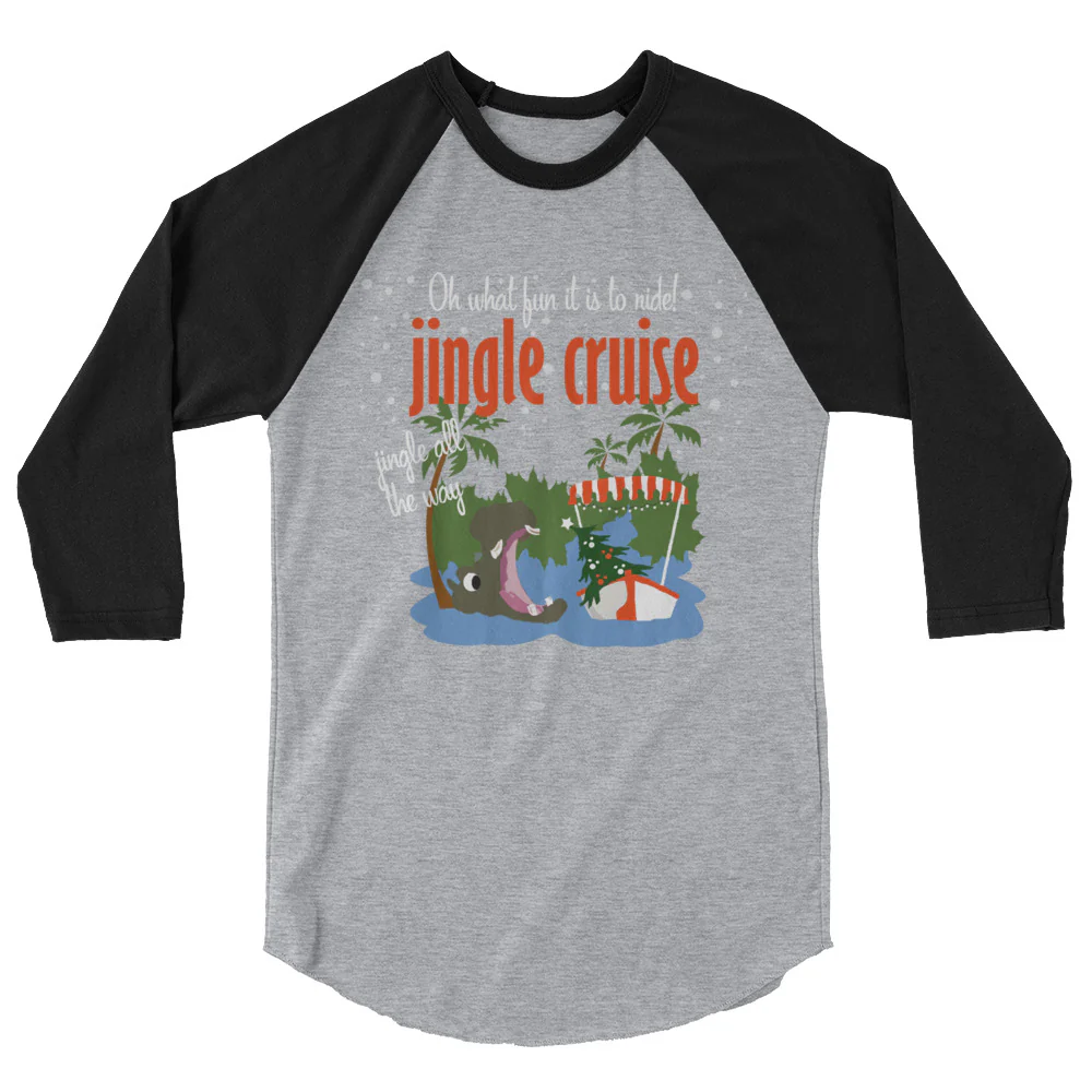 Jingle Cruise Hippo Raglan Jungle Cruise Disney Christmas Raglan