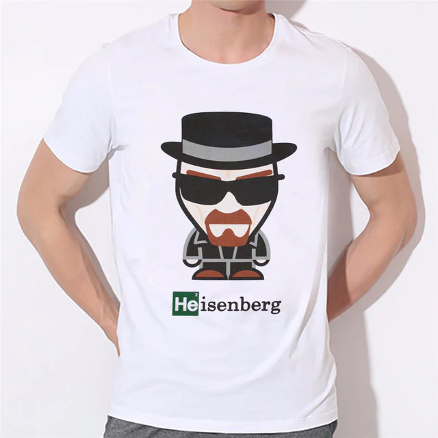 Fashion Breaking Bad T Shirts Men Heisenberg  Hombre Men Tee Shirt Tops Sleeve boy T-shirts 43N-4#