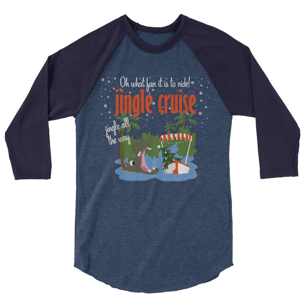 Jingle Cruise Hippo Raglan Jungle Cruise Disney Christmas Raglan