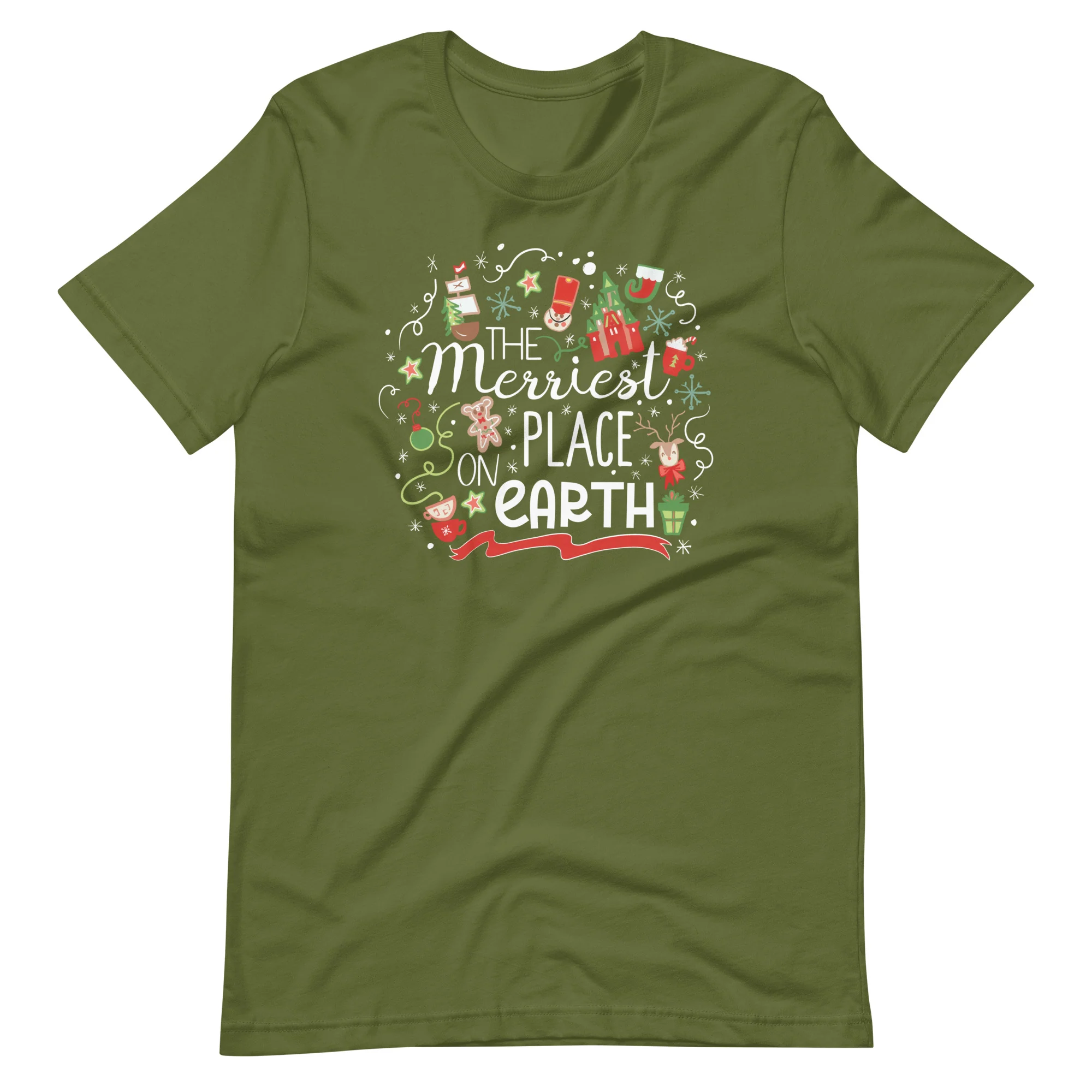 Disney Christmas Merriest Place on Earth T-Shirt Disney Parks Holiday Shirt Disney Family T-shirt