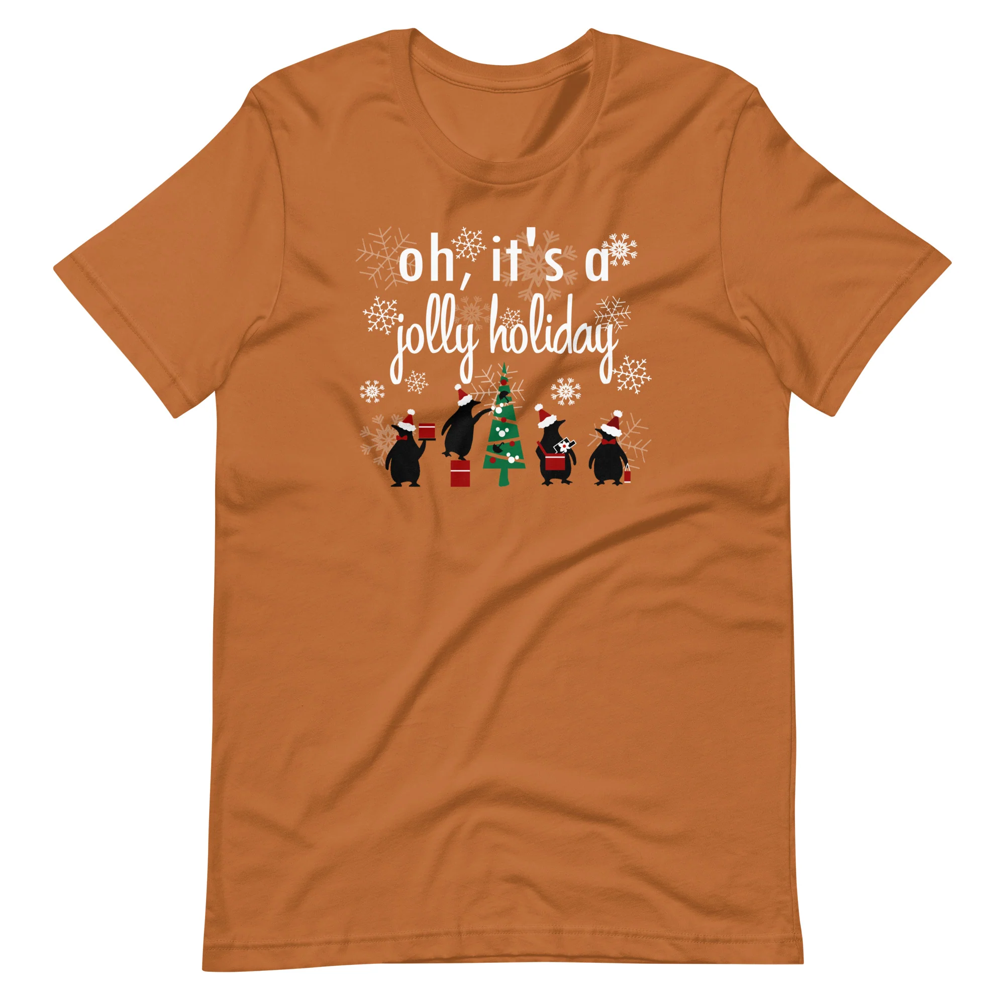 Jolly Holiday Disney Christmas Tree T-Shirt Penguins Mary Poppins