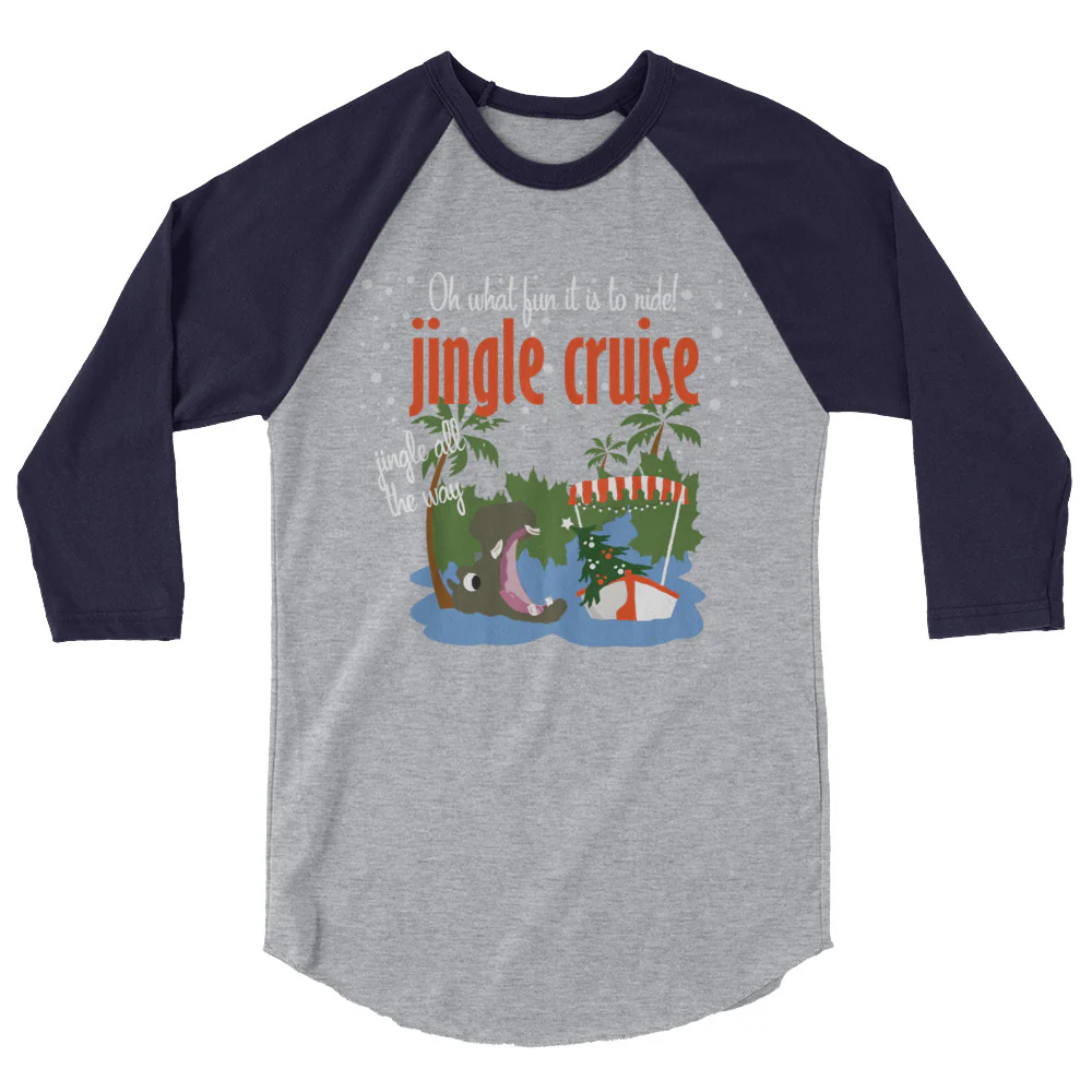 Jingle Cruise Hippo Raglan Jungle Cruise Disney Christmas Raglan