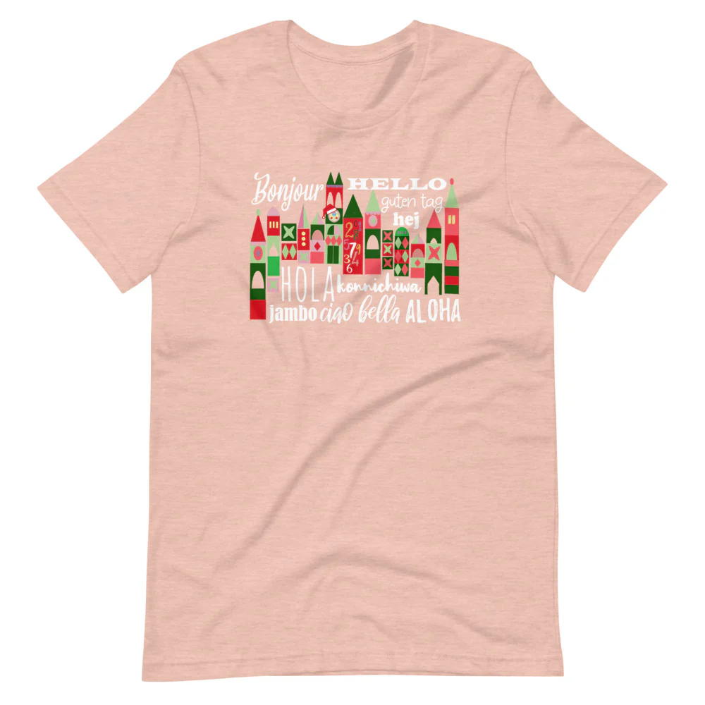 Small World Holiday T-Shirt Disney Small World Many Languages Christmas T-Shirt