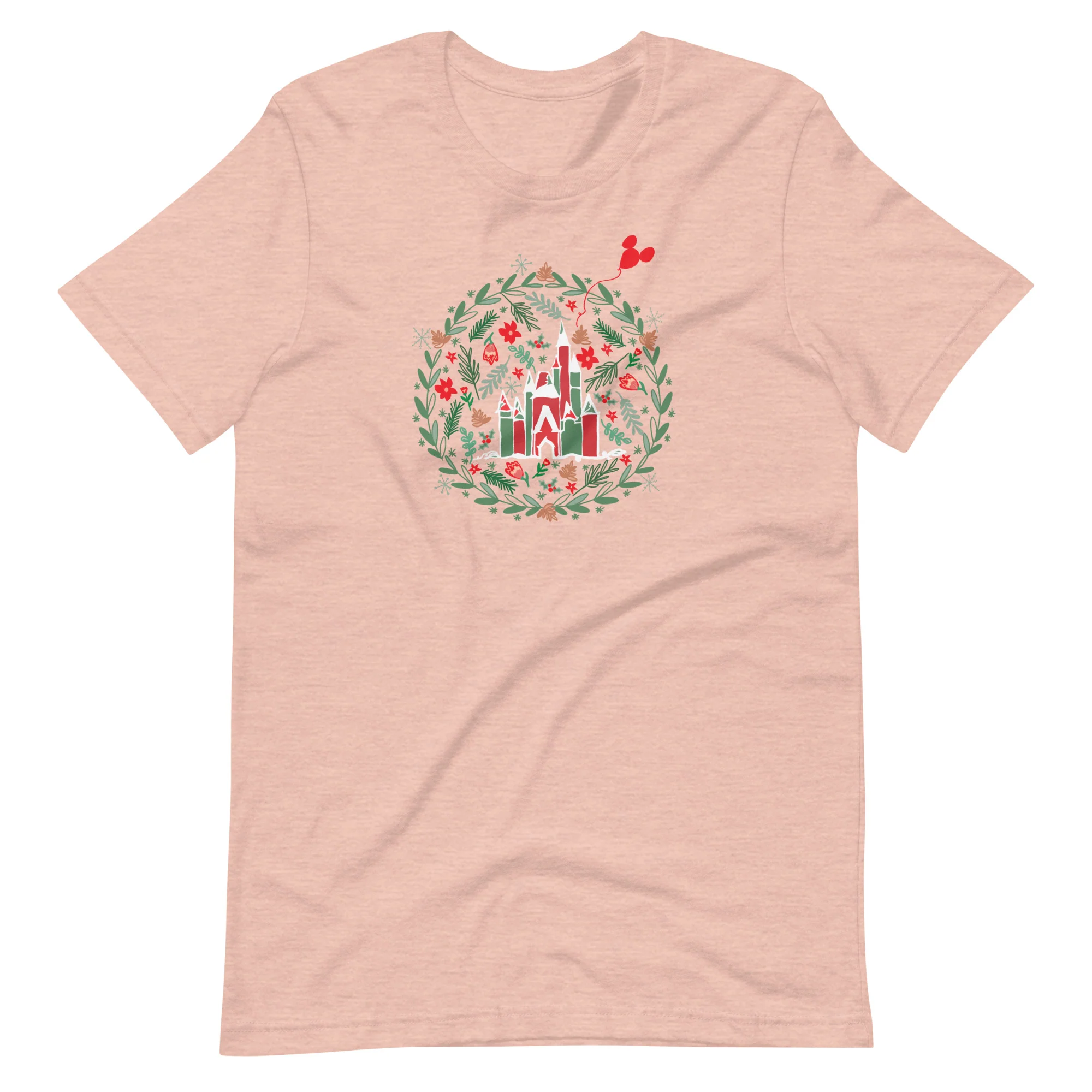 Cinderella's Castle Christmas T-Shirt Christmas Garden Disney Holiday T-Shirt