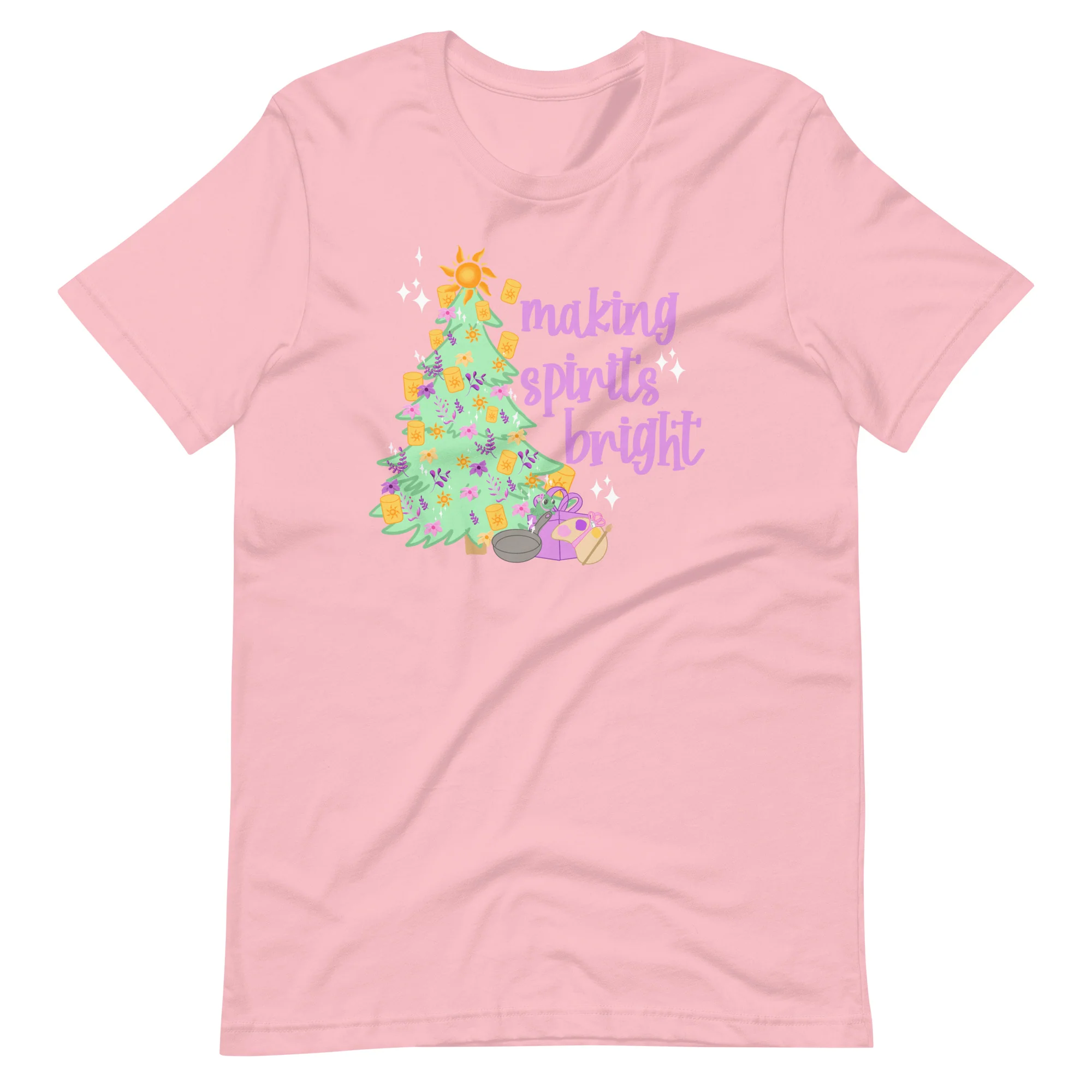 Rapunzel Making Spirits Bright Tangled Disney Christmas Tree Unisex t-shirt