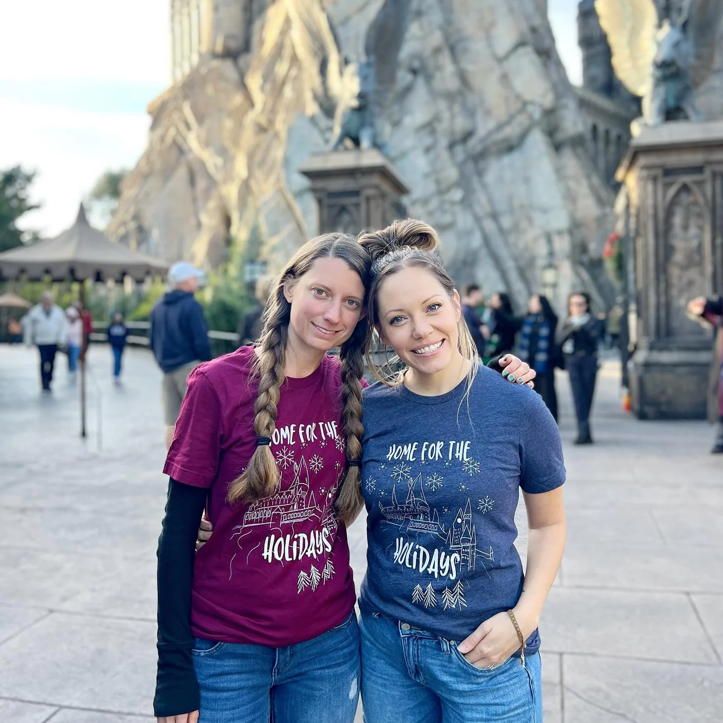 Home for the Holidays T-shirt Magical Christmas Castle Holiday Snowfall T-Shirt