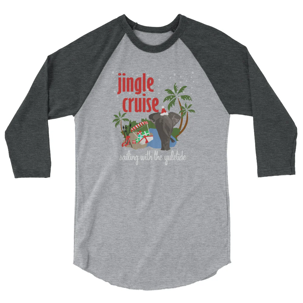 Jingle Cruise Elephant Raglan Disney Christmas Raglan