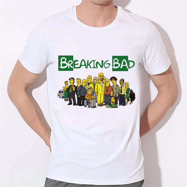 Fashion Breaking Bad T Shirts Men Heisenberg  Hombre Men Tee Shirt Tops Sleeve boy T-shirts 43N-4#