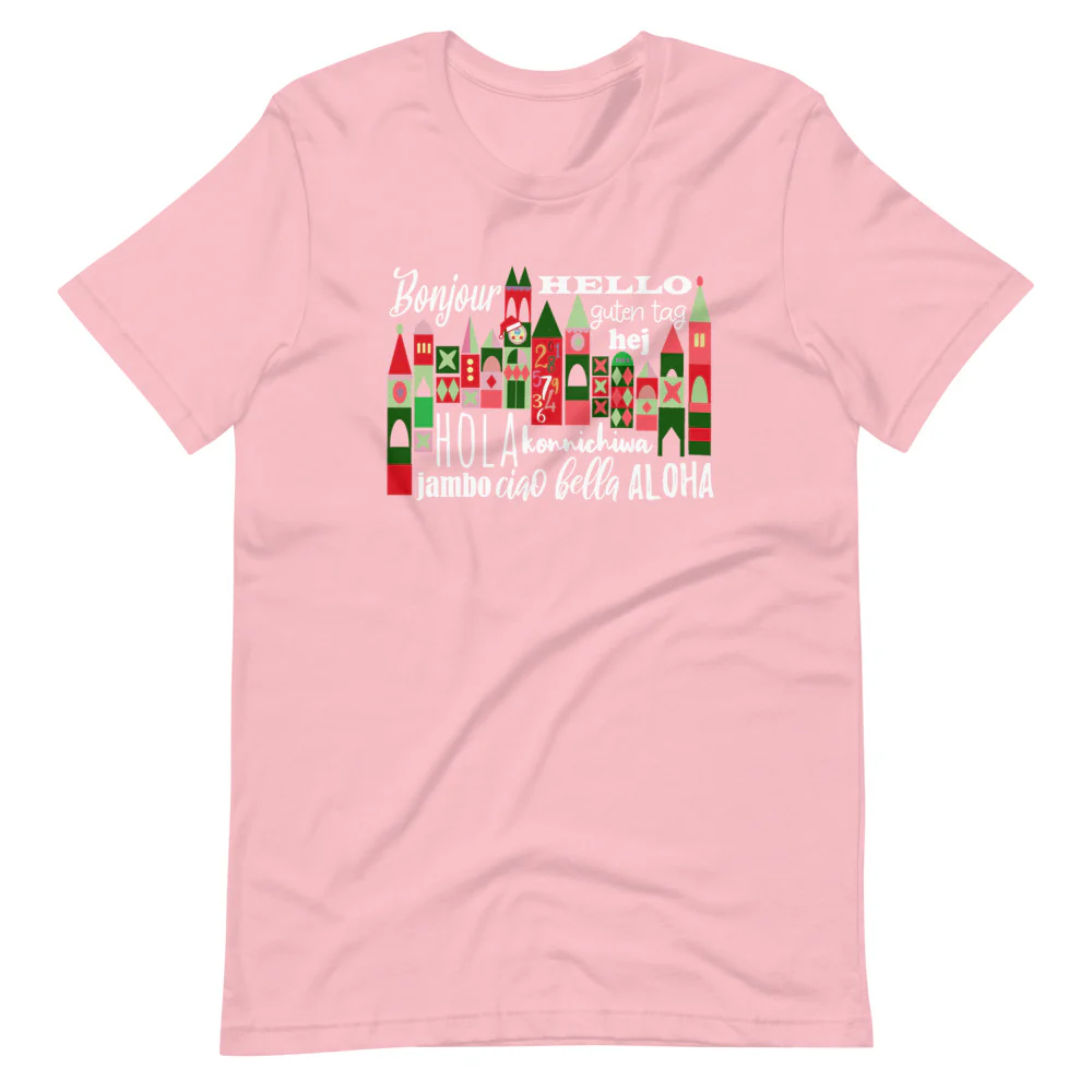 Small World Holiday T-Shirt Disney Small World Many Languages Christmas T-Shirt