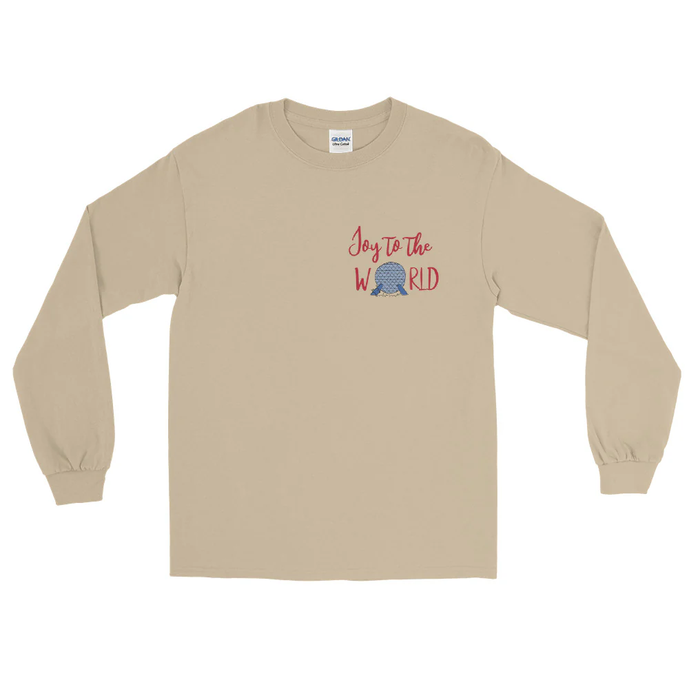 Epcot Holiday Long Sleeve Joy to the World Showcase Christmas Men__ Long Sleeve Shirt