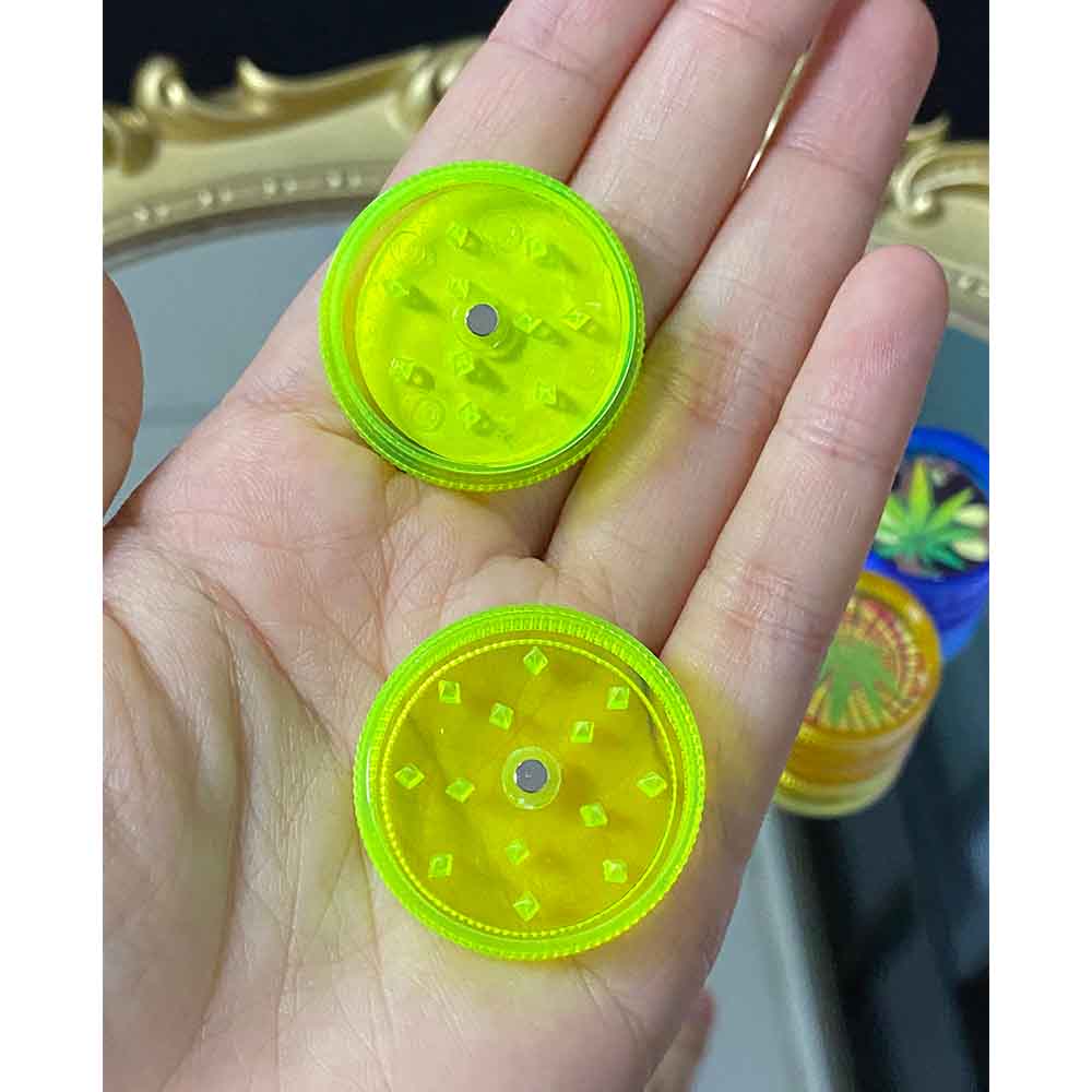 A1176 Plastic Grinder 30mm Diameter Weed Pattern 2Layer