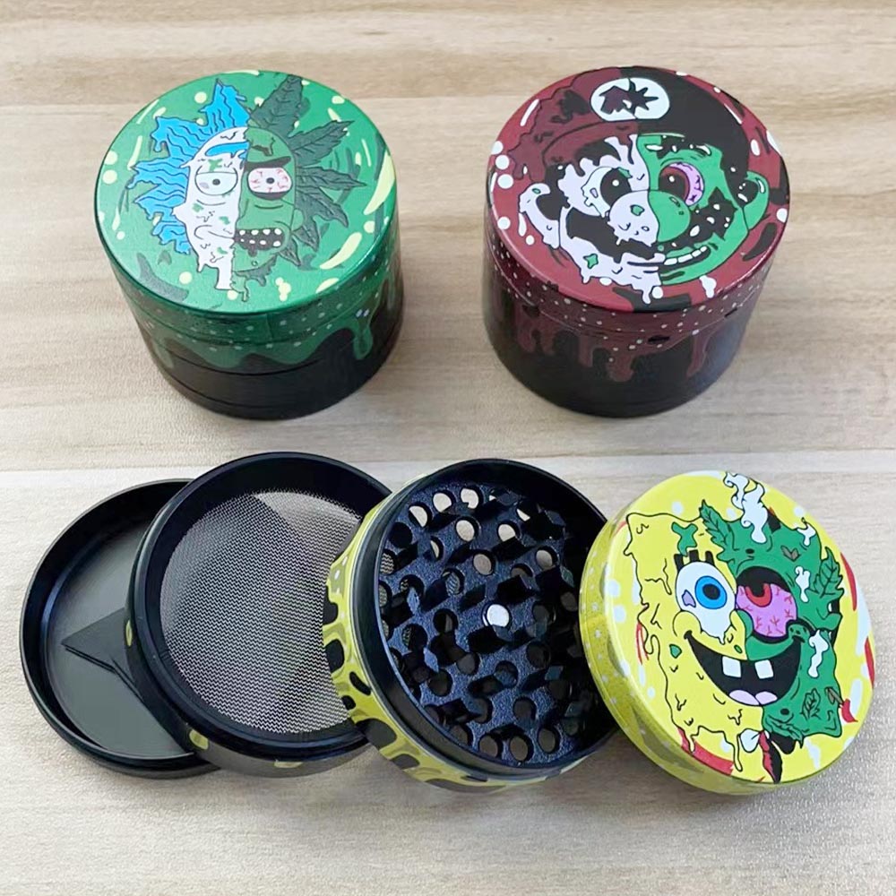 A1095 SpongeBob Grinder 40/50/63mm Diameter Super Mario and Morty 4Layer