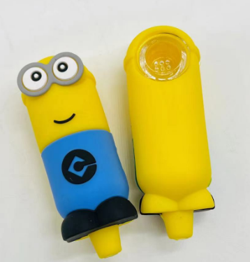 A1859 Silicone Pipe With Glass Bowl Hot Sell