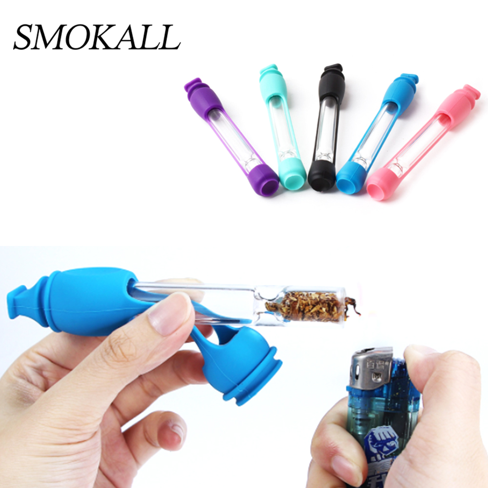 A1911 Glass Pipe With Silicone With Brush