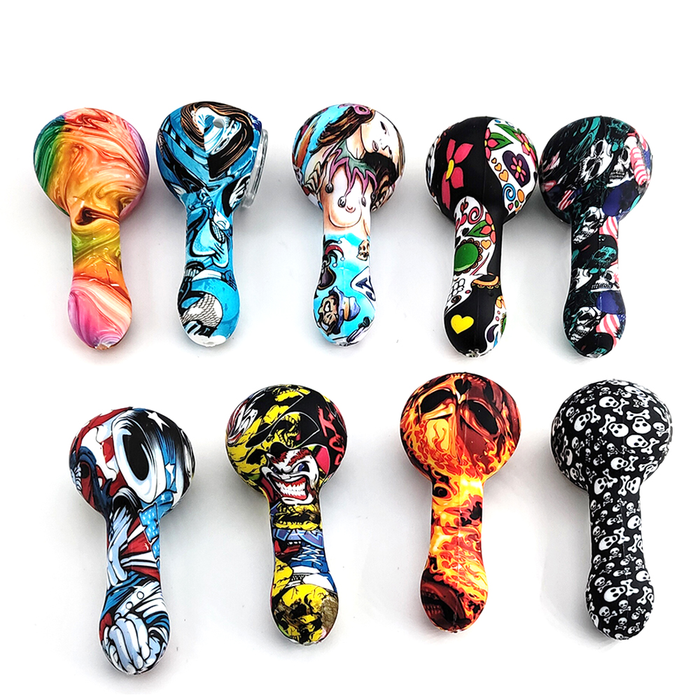 A1566 Silicone Pipe With Glass Bowl