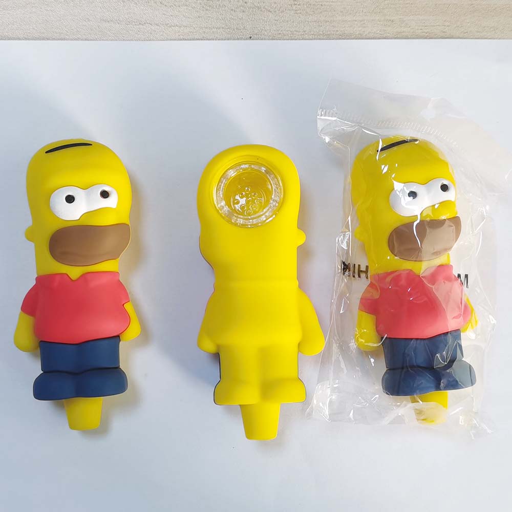 A1895 Simpsons Silicone Pipe With Glass Bowl