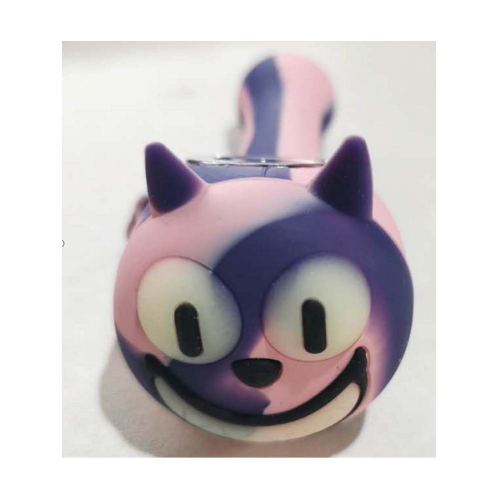 A1883 Silicone Pipe With Glass Bowl Luminous Eye