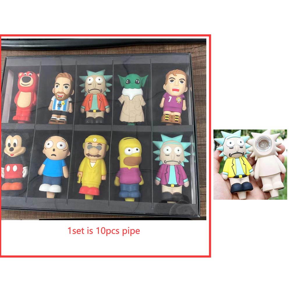 A1881 Silicone Pipe With Glass Bowl 10Kinds Of Model