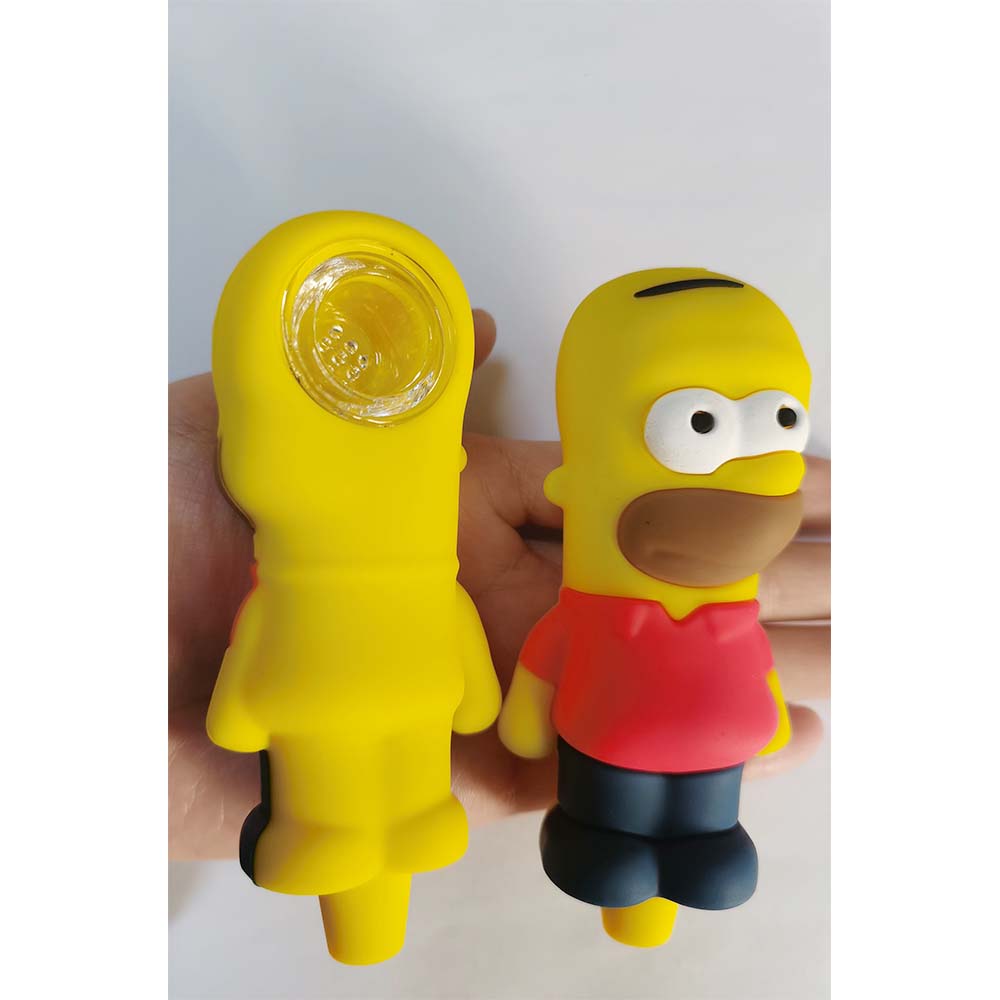 A1895 Simpsons Silicone Pipe With Glass Bowl