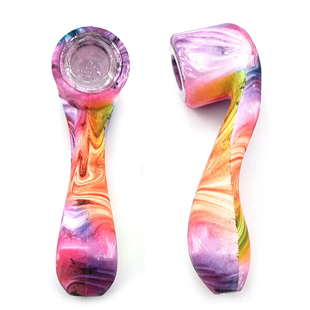 A1569 Silicone Pipe With Glass Bowl