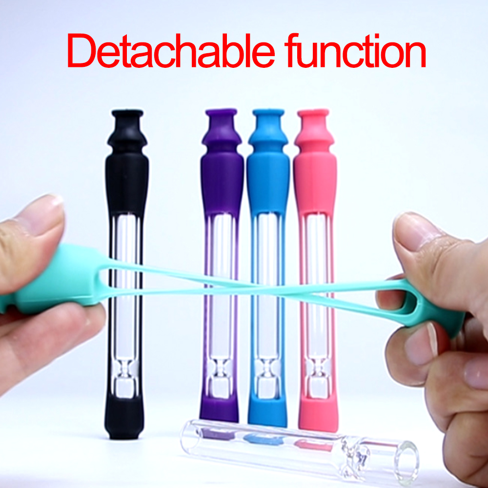 A1911 Glass Pipe With Silicone With Brush