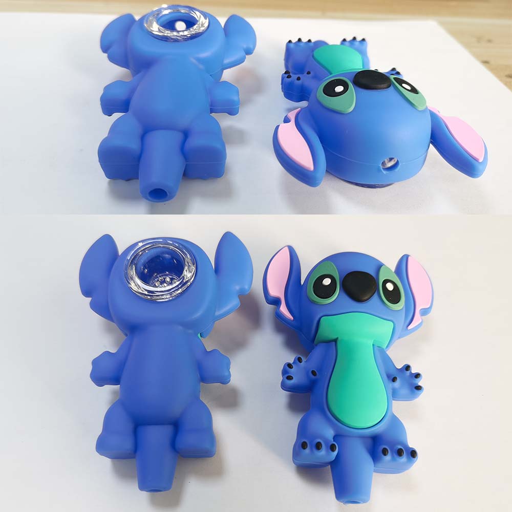 A1893 Silicone Pipe With Glass Bowl Hot Sell