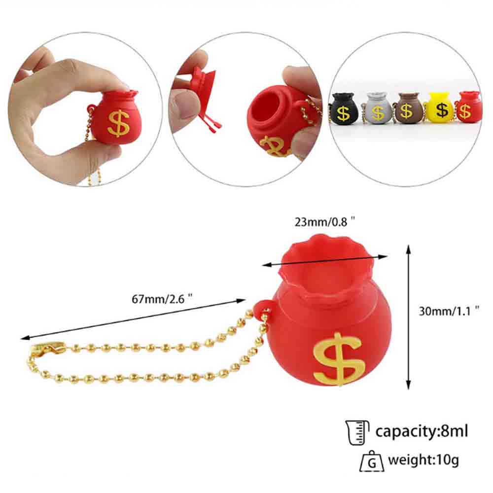 A3379 Purse Silicone Jar 8ml With Chain