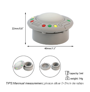 A3326 UFO Silicone Jar 5ml Hot Sell