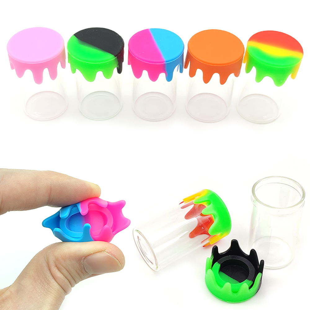 A3287 A3289 Glass Box With Silicone Lid 10/15ml