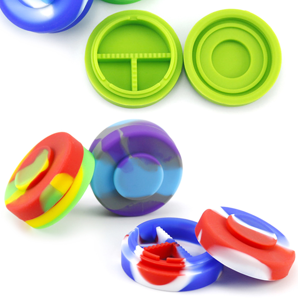 A3237 Silicone Jar 9ml And 3Spaces Different Color