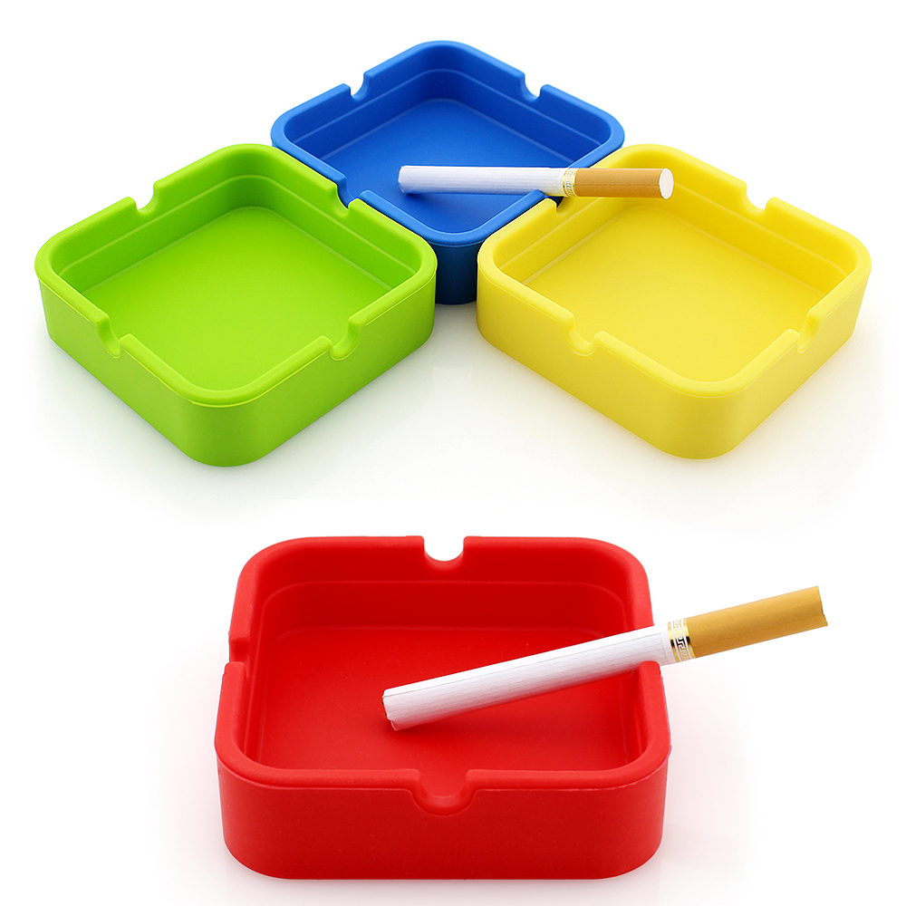 A163 Square Silicone Ashtray Different Color