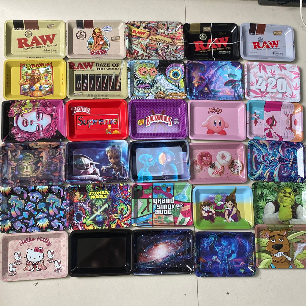 A43 Rolling Paper Tray 18x12.5cm Size Metal Tray