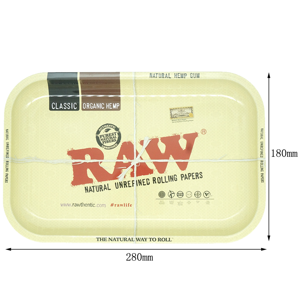 A9 Raw Metal Tray 18x12.5cm and 28x18cm Size Rolling Paper Tray