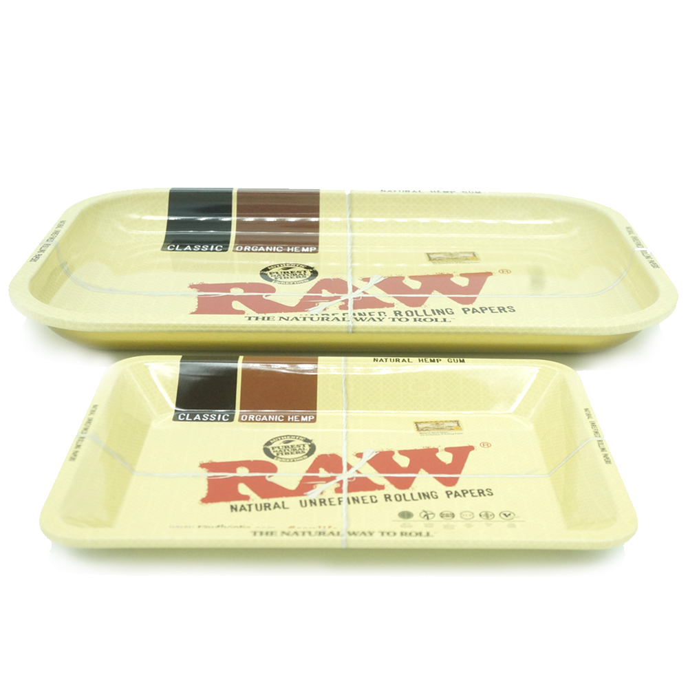 A9 Raw Metal Tray 18x12.5cm and 28x18cm Size Rolling Paper Tray