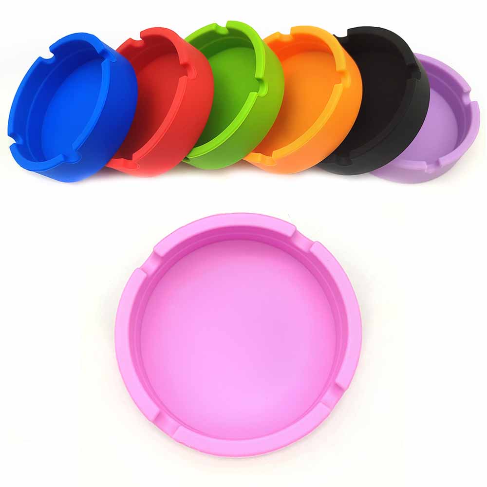 A8 Round Silicone Ashtray Different Color