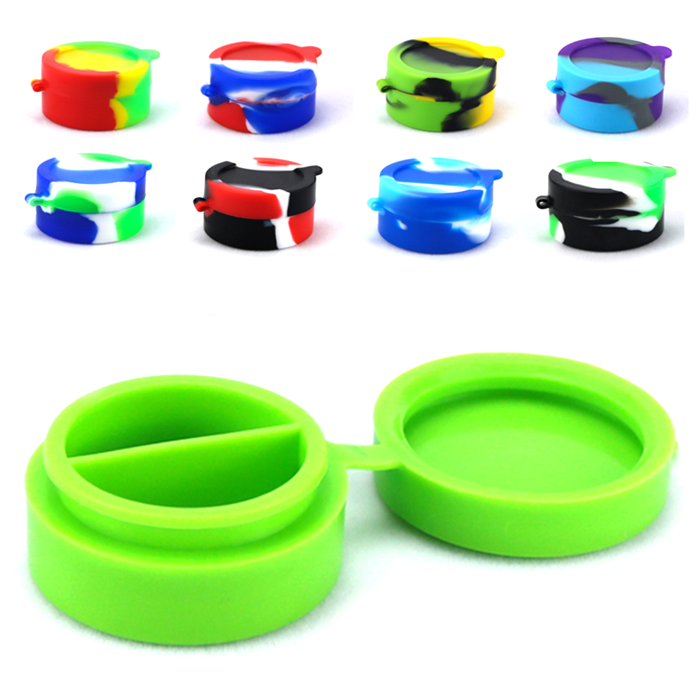 A3207 Silicone Jar 7/10ml One-two partition space Hot Sell