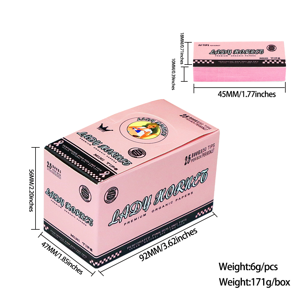 A585 Pink Rolling Paper 45mm Length ( 25 Volumes For 1Box )